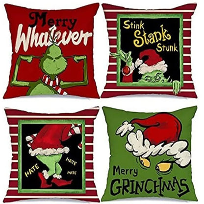 New  Christmas Pillow Case Linen Peach Leather Sofa Waist Pillow Cushion Cover Set Pillow Case Wholesale