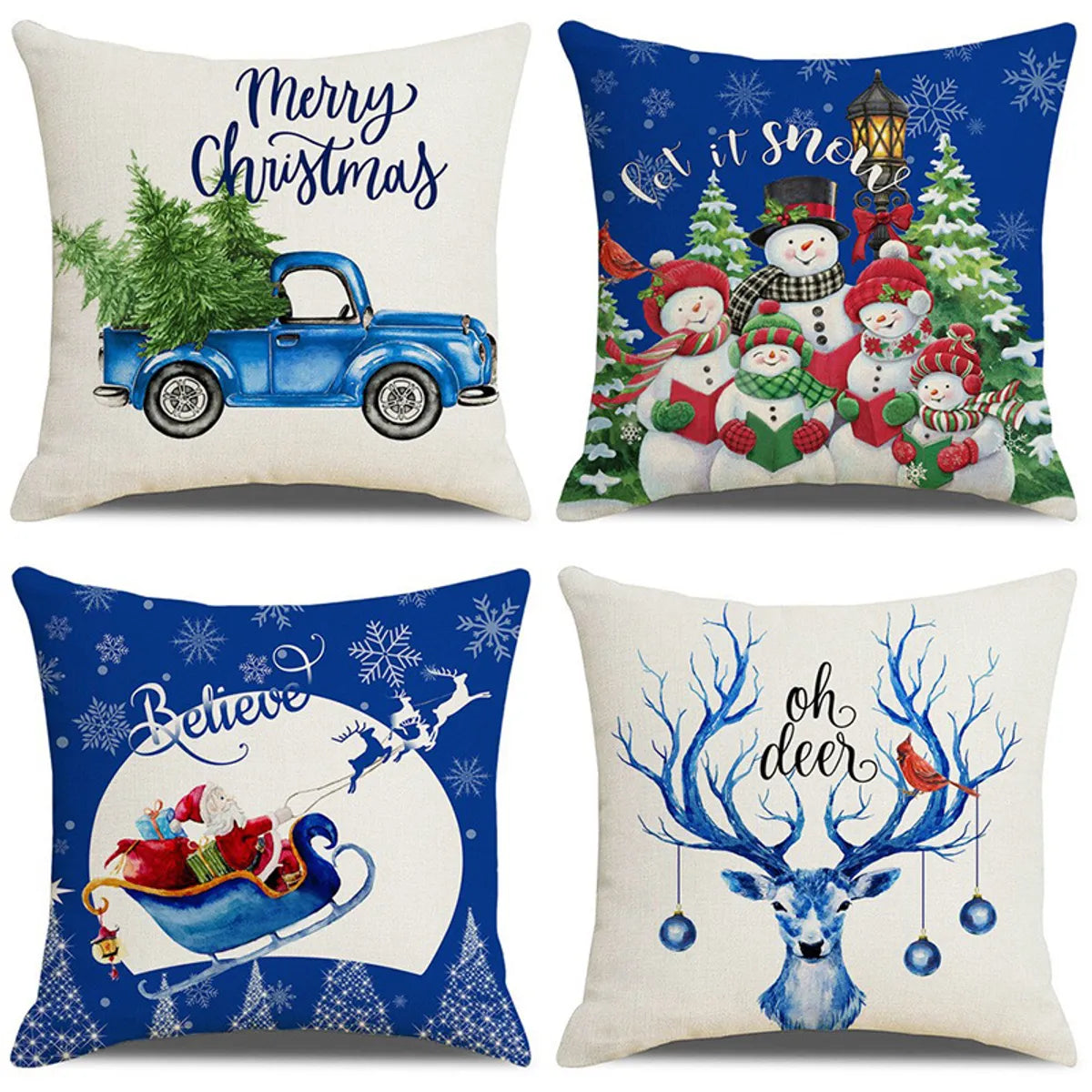 New  Christmas Pillow Case Linen Peach Leather Sofa Waist Pillow Cushion Cover Set Pillow Case Wholesale