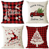 New  Christmas Pillow Case Linen Peach Leather Sofa Waist Pillow Cushion Cover Set Pillow Case Wholesale