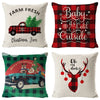 New  Christmas Pillow Case Linen Peach Leather Sofa Waist Pillow Cushion Cover Set Pillow Case Wholesale