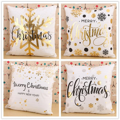 New  Christmas Pillow Case Linen Peach Leather Sofa Waist Pillow Cushion Cover Set Pillow Case Wholesale