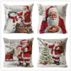 New  Christmas Pillow Case Linen Peach Leather Sofa Waist Pillow Cushion Cover Set Pillow Case Wholesale