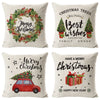 New  Christmas Pillow Case Linen Peach Leather Sofa Waist Pillow Cushion Cover Set Pillow Case Wholesale