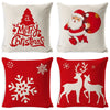 New  Christmas Pillow Case Linen Peach Leather Sofa Waist Pillow Cushion Cover Set Pillow Case Wholesale