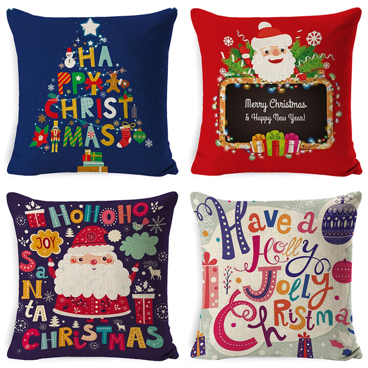 New  Christmas Pillow Case Linen Peach Leather Sofa Waist Pillow Cushion Cover Set Pillow Case Wholesale