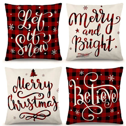 New  Christmas Pillow Case Linen Peach Leather Sofa Waist Pillow Cushion Cover Set Pillow Case Wholesale