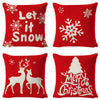 New  Christmas Pillow Case Linen Peach Leather Sofa Waist Pillow Cushion Cover Set Pillow Case Wholesale