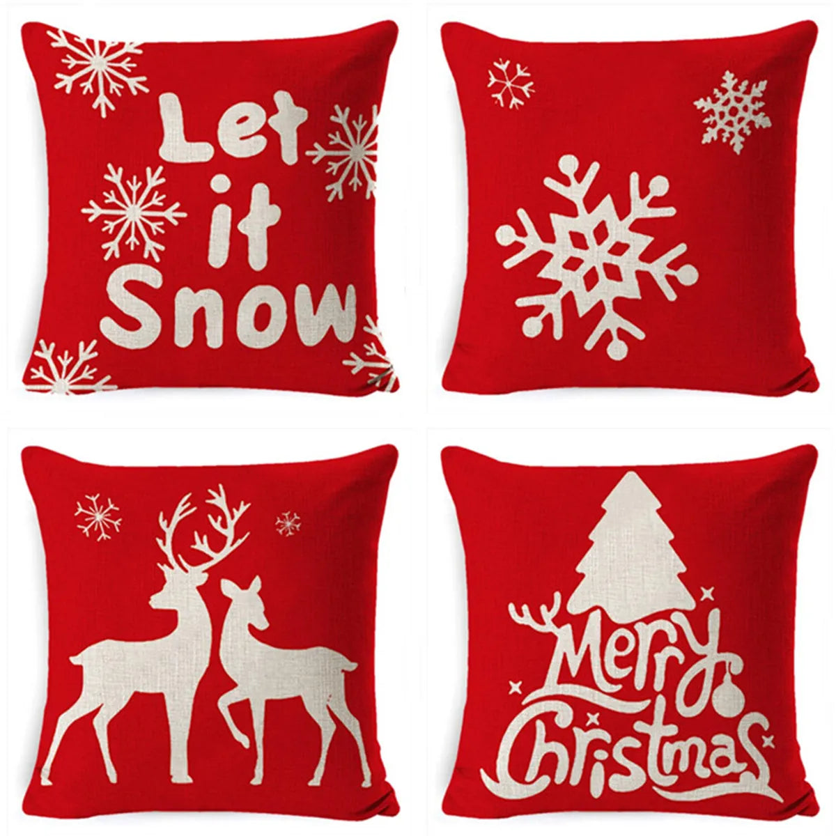 New  Christmas Pillow Case Linen Peach Leather Sofa Waist Pillow Cushion Cover Set Pillow Case Wholesale