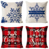 New  Christmas Pillow Case Linen Peach Leather Sofa Waist Pillow Cushion Cover Set Pillow Case Wholesale