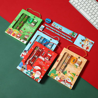 New Christmas Student Stationery Gift Box Set Children'S Christmas Small Gifts Present Prize Portable Six-Piece Set