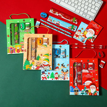 New Christmas Student Stationery Gift Box Set Children'S Christmas Small Gifts Present Prize Portable Six-Piece Set