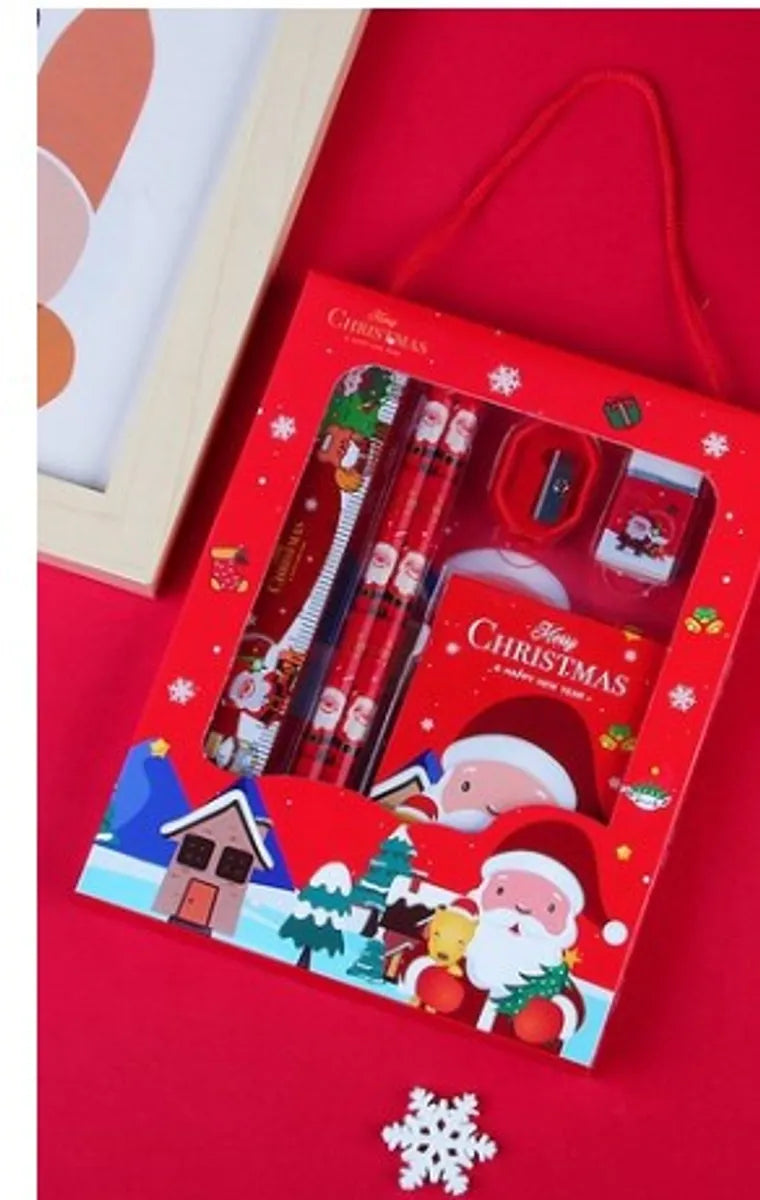 New Christmas Student Stationery Gift Box Set Children'S Christmas Small Gifts Present Prize Portable Six-Piece Set