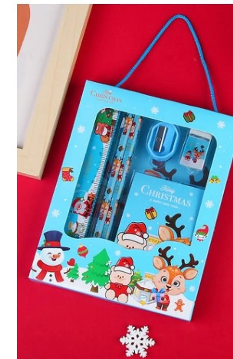 New Christmas Student Stationery Gift Box Set Children'S Christmas Small Gifts Present Prize Portable Six-Piece Set