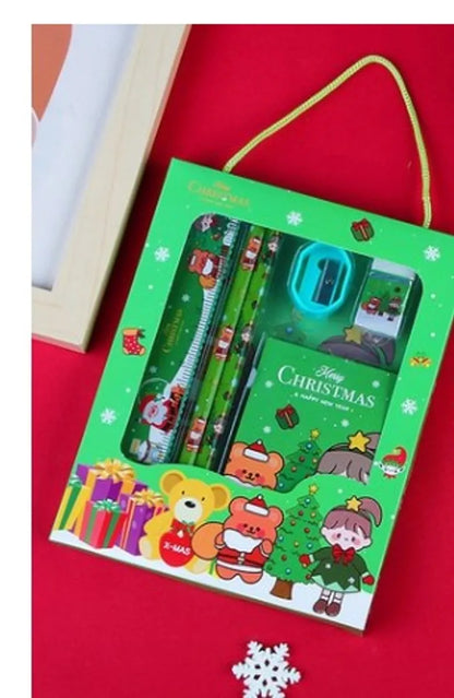 New Christmas Student Stationery Gift Box Set Children'S Christmas Small Gifts Present Prize Portable Six-Piece Set