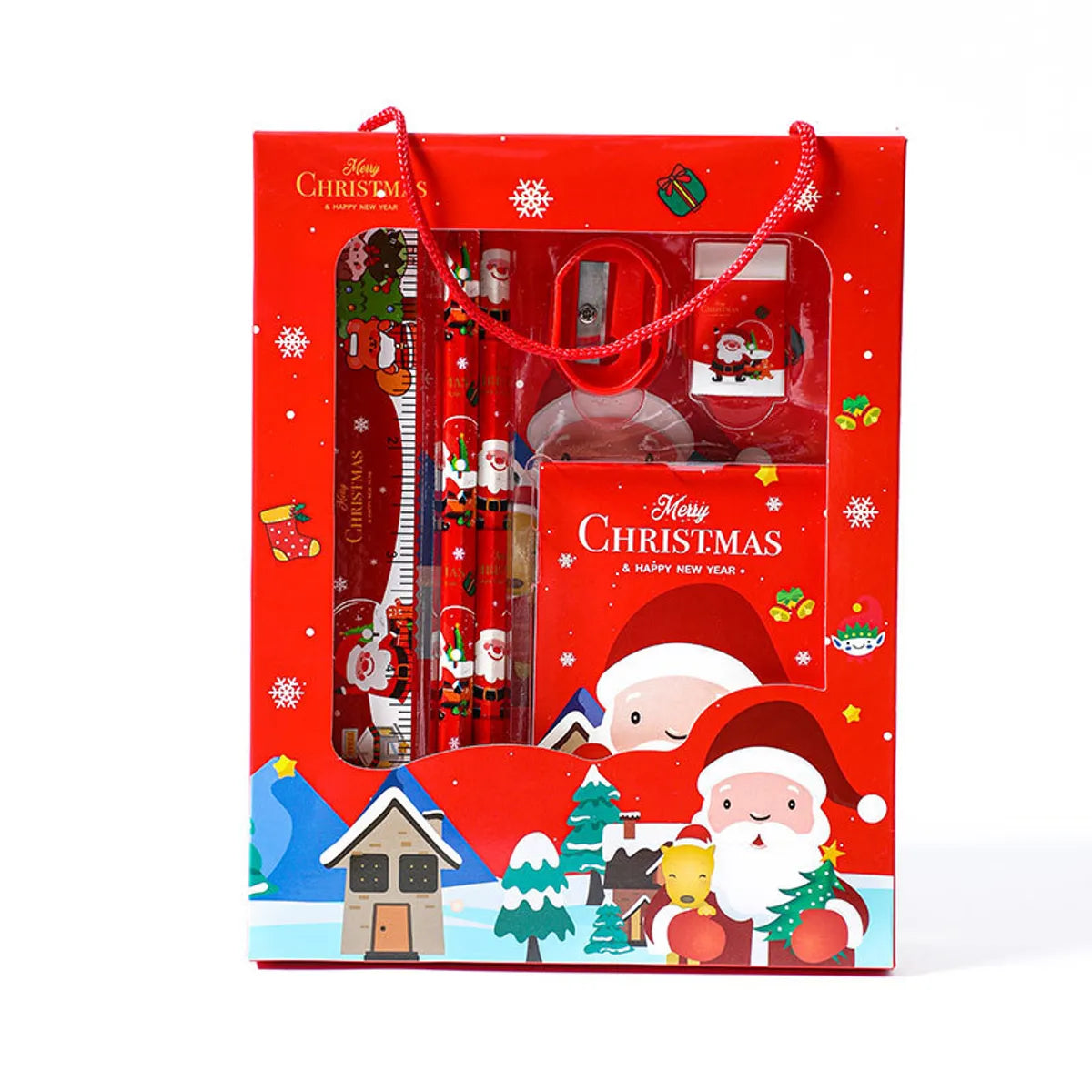 New Christmas Student Stationery Gift Box Set Children'S Christmas Small Gifts Present Prize Portable Six-Piece Set