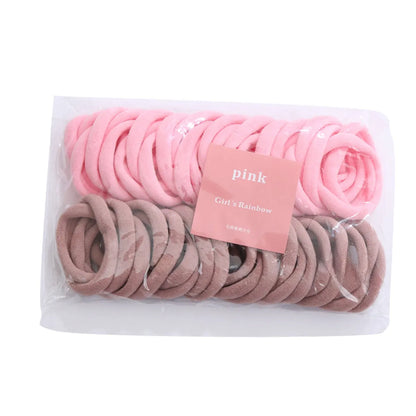 New Color Matching Towel Ring Seamless Color Rubber Band Hair Ring Hair Rope Korean Version Of 50 A Pack