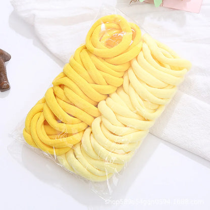 New Color Matching Towel Ring Seamless Color Rubber Band Hair Ring Hair Rope Korean Version Of 50 A Pack