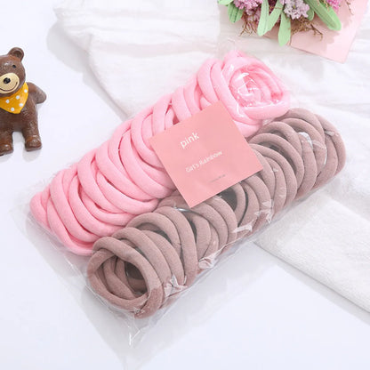 New Color Matching Towel Ring Seamless Color Rubber Band Hair Ring Hair Rope Korean Version Of 50 A Pack