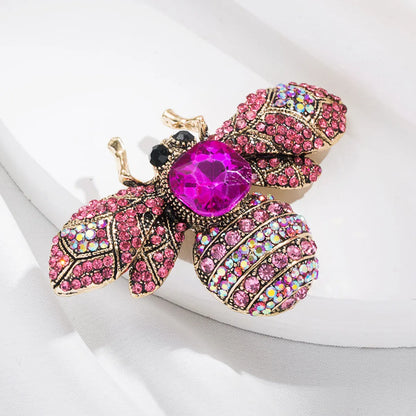 Fashion Insect Alloy Diamond Artificial Gemstones Women'S Brooches