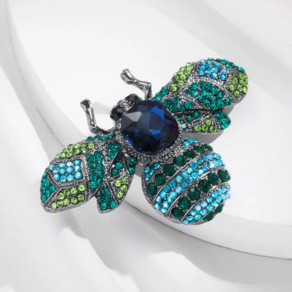 Fashion Insect Alloy Diamond Artificial Gemstones Women'S Brooches