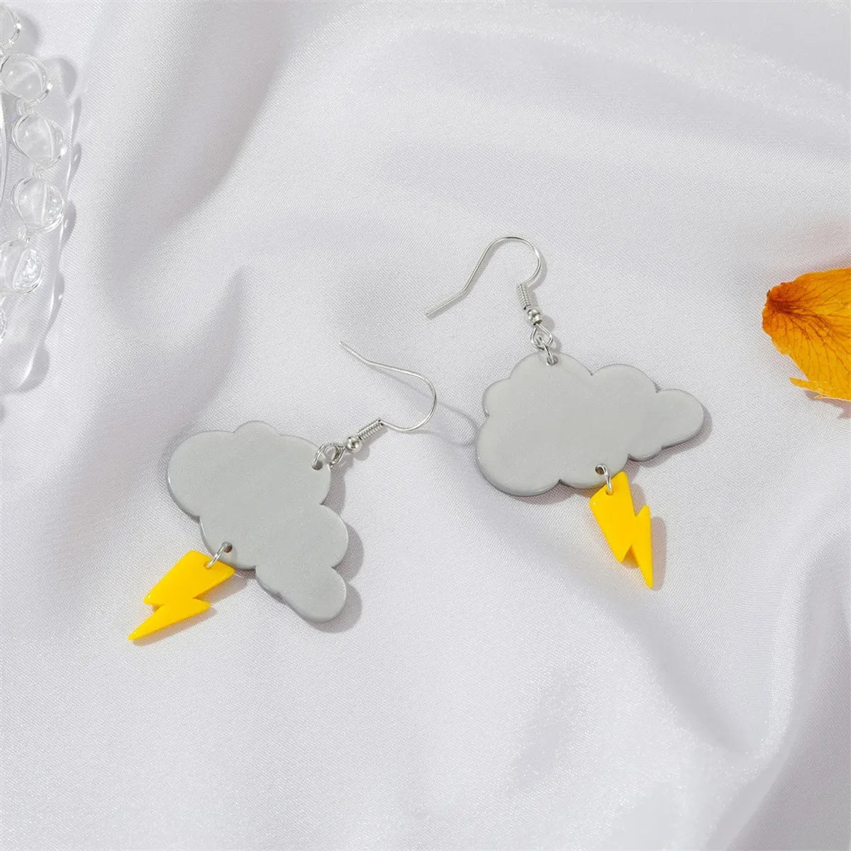 New Creative Cartoon Diy Dark Clouds Lightning Earrings Wholesale Gooddiy