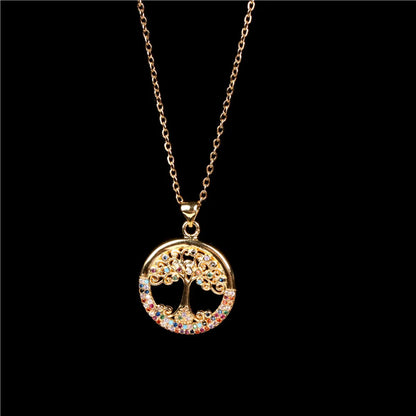 Fashion Flower Stainless Steel Copper Pendant Necklace In Bulk