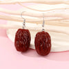 New Creative Resin Vegetable Food Potato Corn Sunflower Earrings Ear Hook