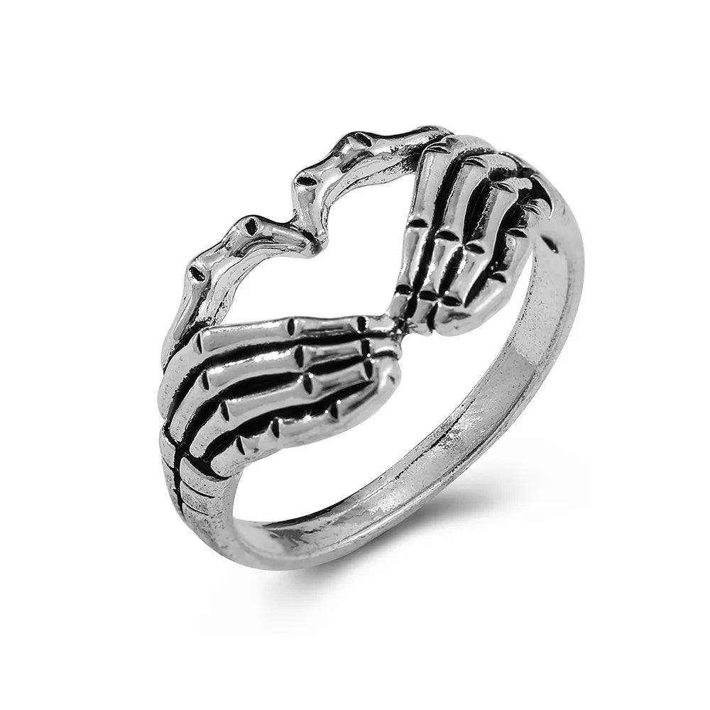 New Creative Retro Fashion Personality Domineering Jewelry Jewelry Ghost Finger Shaped Ring