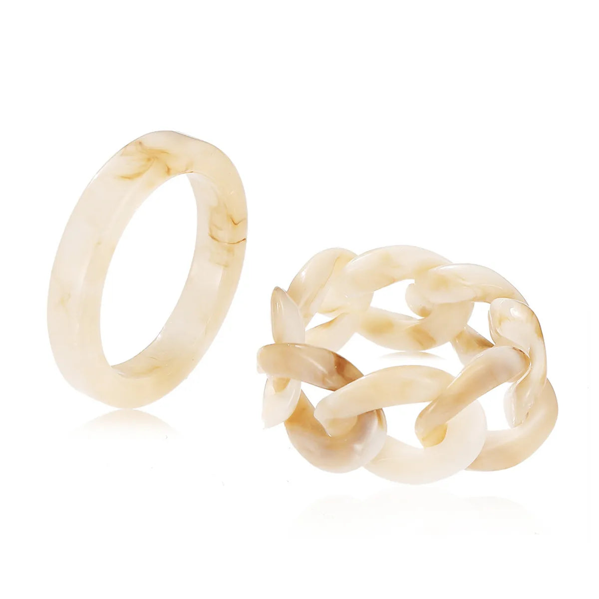 New Creative Simple Retro Two-Piece Chain Ring