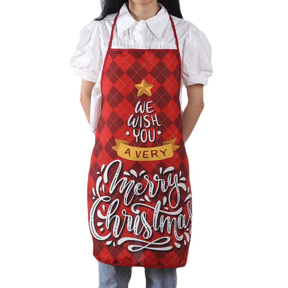 Christmas Decorations Fabric Printed Christmas Apron Party Atmosphere Decoration