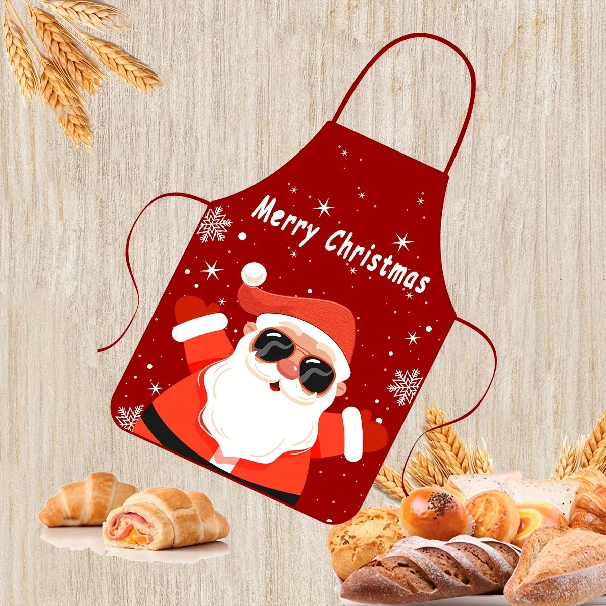 Christmas Decorations Fabric Printed Christmas Apron Party Atmosphere Decoration