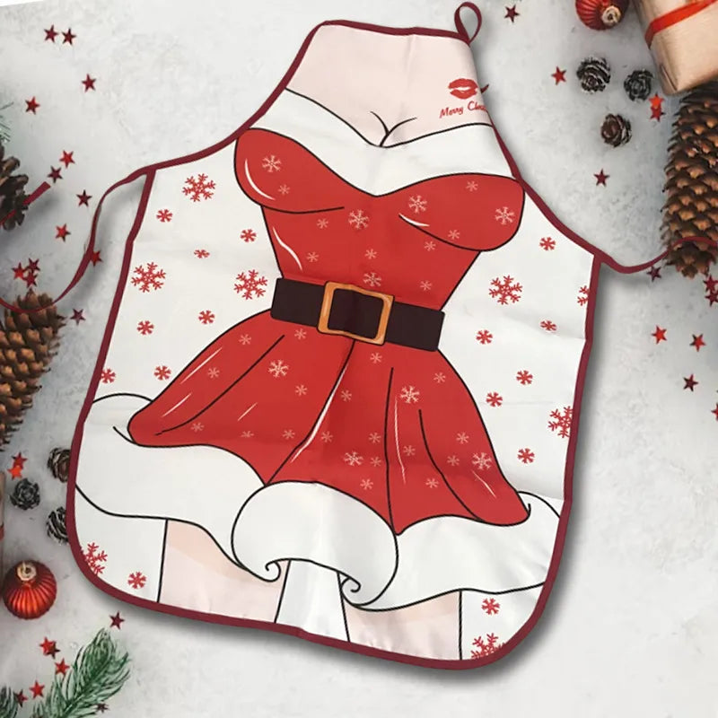 Christmas Decorations Fabric Printed Christmas Apron Party Atmosphere Decoration