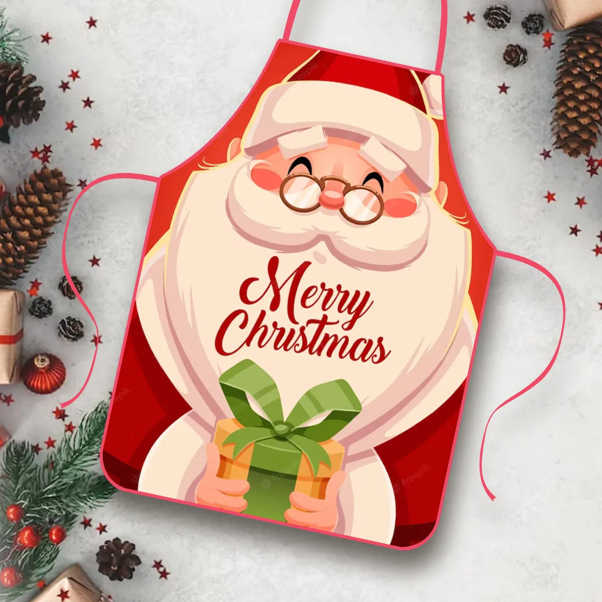 Christmas Decorations Fabric Printed Christmas Apron Party Atmosphere Decoration