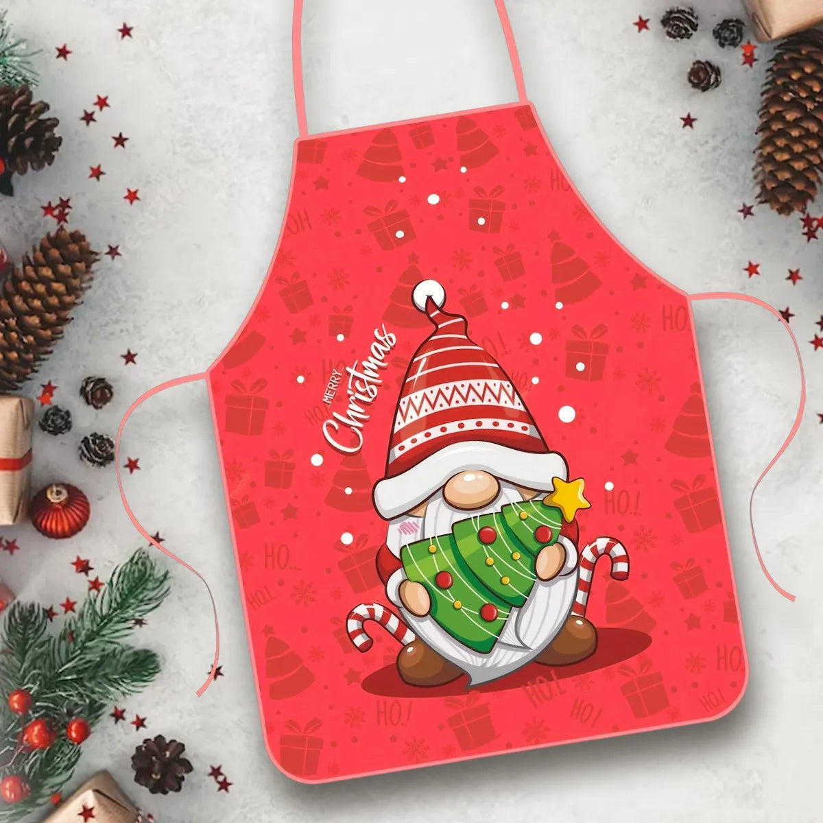 Christmas Decorations Fabric Printed Christmas Apron Party Atmosphere Decoration