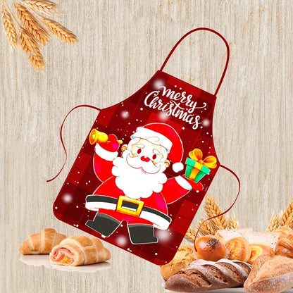 Christmas Decorations Fabric Printed Christmas Apron Party Atmosphere Decoration