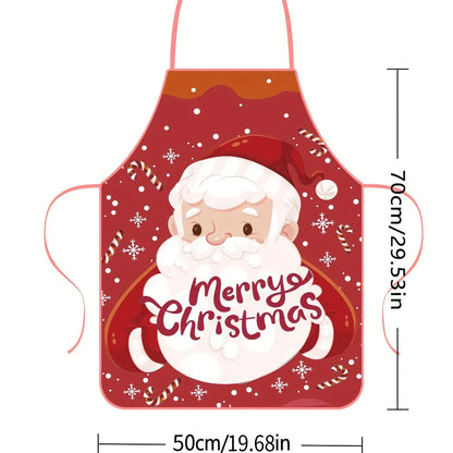 Christmas Decorations Fabric Printed Christmas Apron Party Atmosphere Decoration