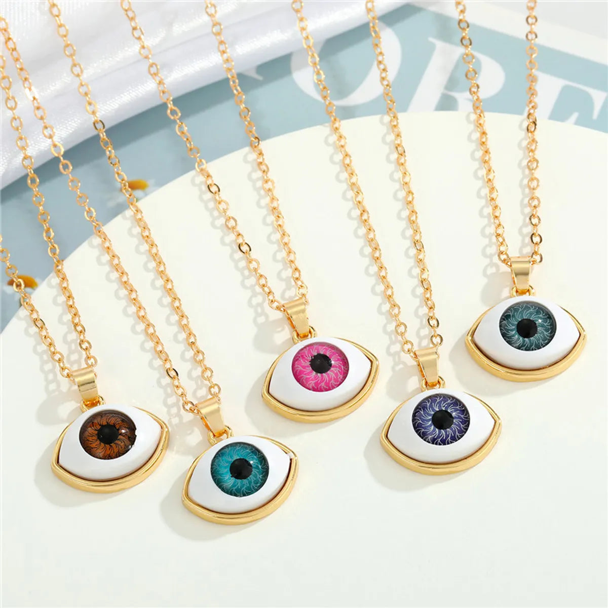 Wholesale Jewelry Fashion Eye Alloy Necklace