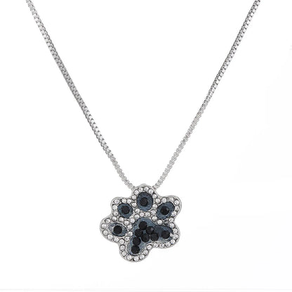 New Diamond-Studded Paw Print Necklace Nhdp155691