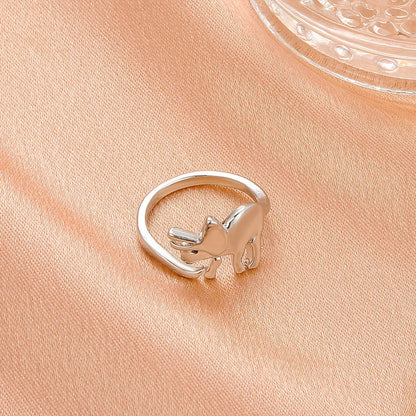 New Dinosaur Ring Europe And America Creative Metal Opening Animal Ring Rings Little Finger Ring Hand Jewelry Men And Women