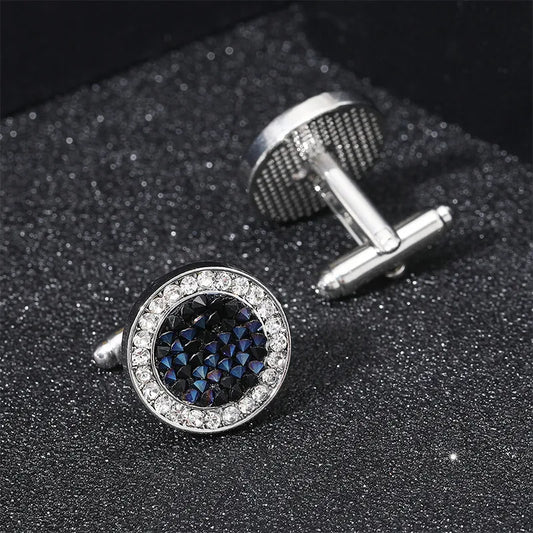 New Drip Oil Men'S Cufflinks To Buckle Fashion Diamond-Studded Metal Cuff Nails