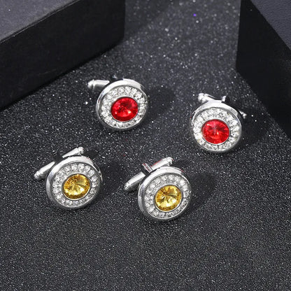 New Drip Oil Men'S Cufflinks To Buckle Fashion Diamond-Studded Metal Cuff Nails