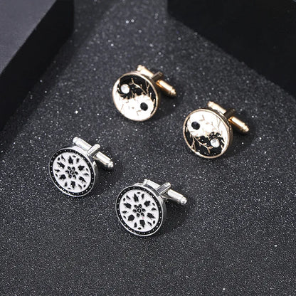 New Drip Oil Men'S Cufflinks To Buckle Fashion Diamond-Studded Metal Cuff Nails