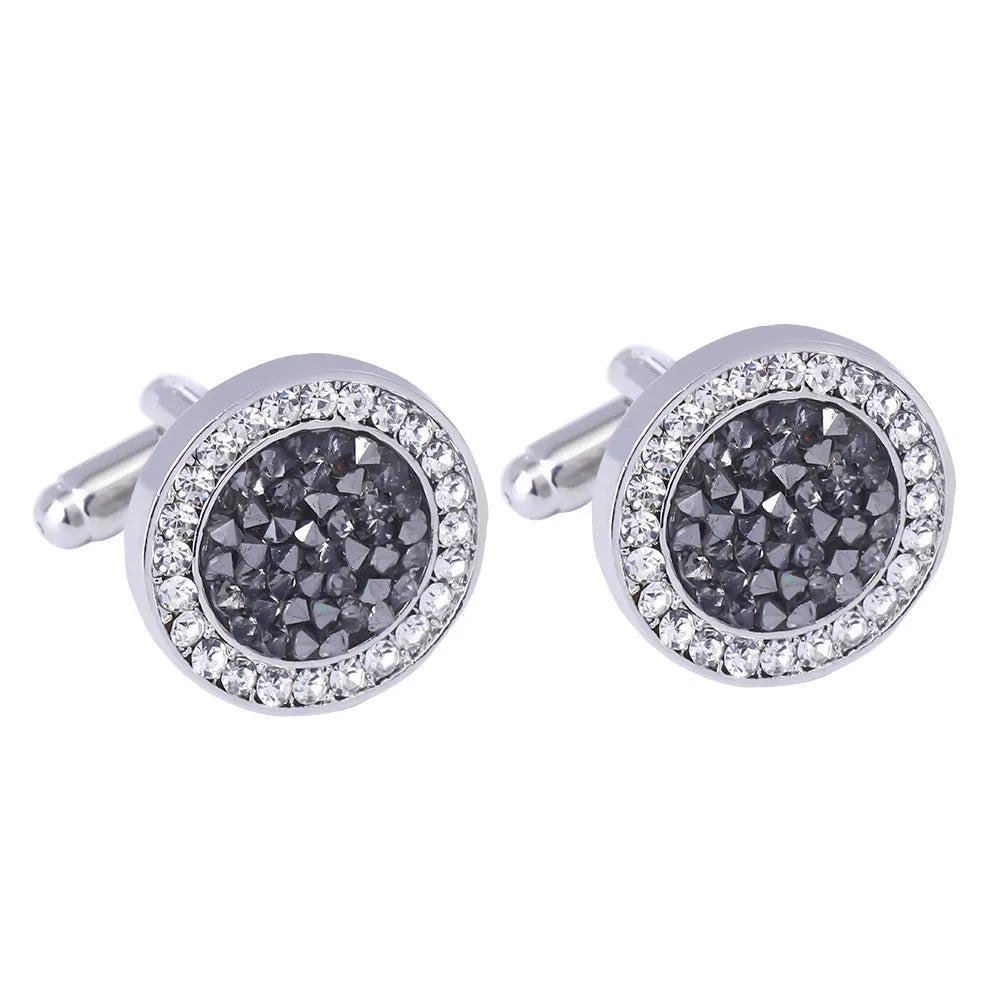 New Drip Oil Men'S Cufflinks To Buckle Fashion Diamond-Studded Metal Cuff Nails