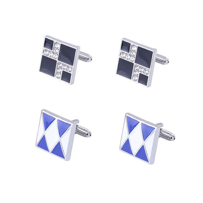 New Drip Oil Men'S Cufflinks To Buckle Fashion Diamond-Studded Metal Cuff Nails