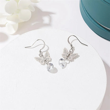 New Earrings Butterfly Zircon Earrings Short Earrings Fashion Simple Earrings Wholesale Gooddiy