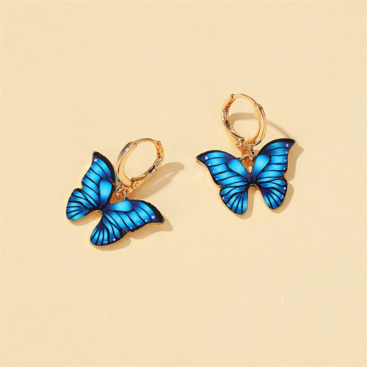 New Earrings Creative Street Shooting Color Butterfly Earrings Ladies Dream Butterfly Earrings Wholesale Gooddiy