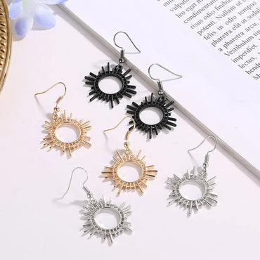 New Earrings Trend Gear Earrings Creative Geometric Alloy Jewelry Sun Earrings Wholesale Gooddiy