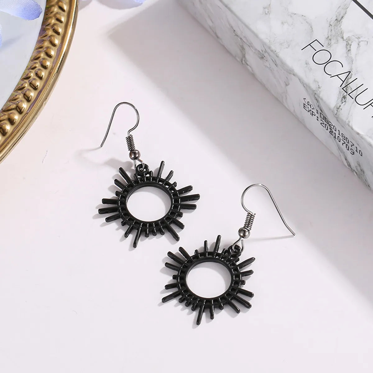 New Earrings Trend Gear Earrings Creative Geometric Alloy Jewelry Sun Earrings Wholesale Gooddiy