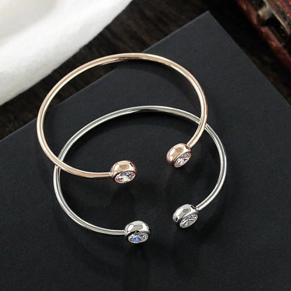 Simple Style Geometric Metal Diamond Artificial Gemstones Women's