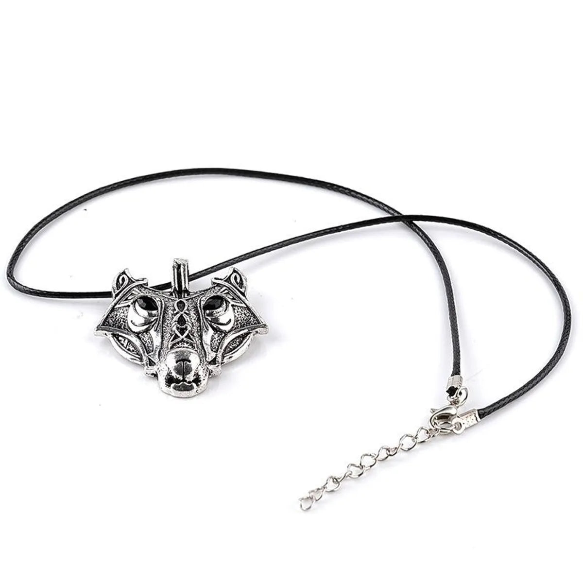 New Fashion Bear Head Pendant Necklace Pirate Myth Story Retro Wolf Head Pendant Necklace Yiwu Gooddiy Wholesale